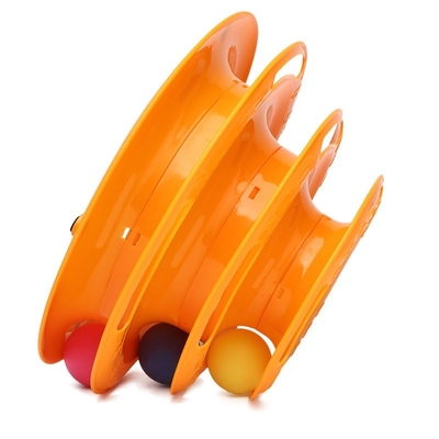 Pet Three Layer Turntable Track Cat Toys Interactive