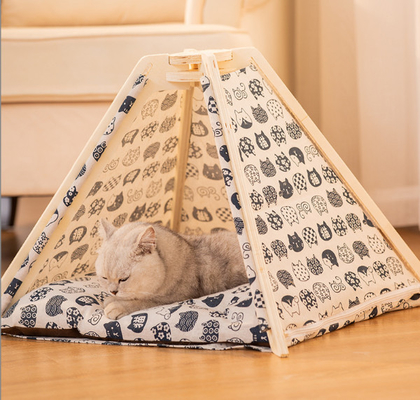 Cat Teepee Tent Teepee House Fold Away Pet Tent Furniture Cat Bed