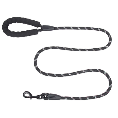 Pet Reflective Nylon Leash Explosion-Proof Flush Dog 1.5M Round Rope Foam Handle