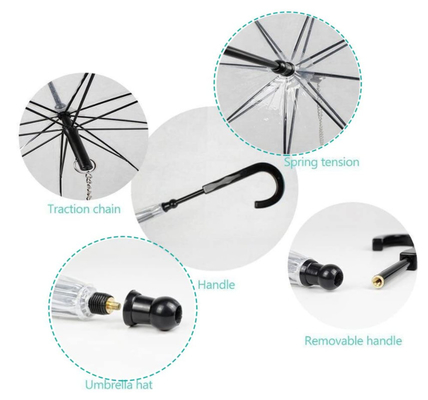 Dog Leash With Umbrella Attached Extendable For Small Dogs Adjustable