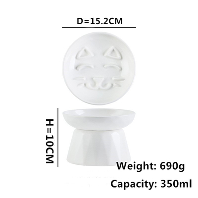 Cat Bowl Food Bowl Slow Food Plate High Foot Bowl Slow Food Bowl Water Bowl Protection Spine Cat Food Bowl Plate