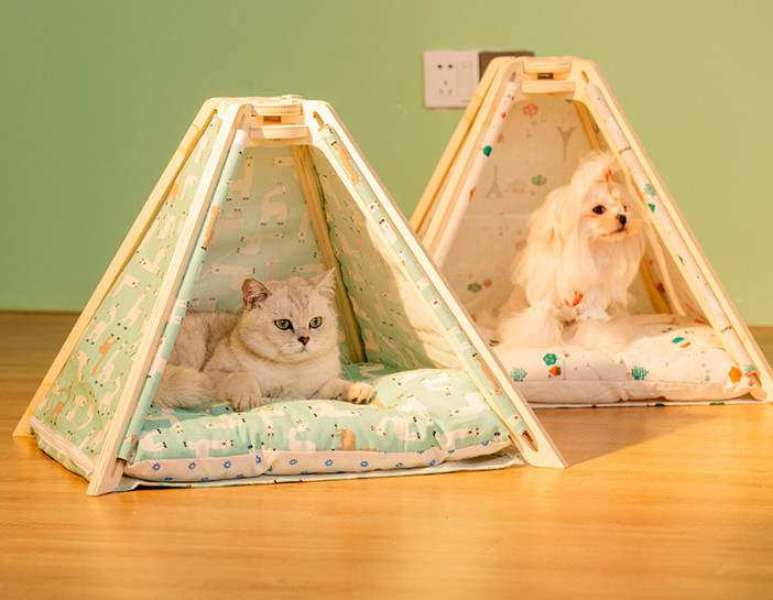 Cat Teepee Tent Teepee House Fold Away Pet Tent Furniture Cat Bed